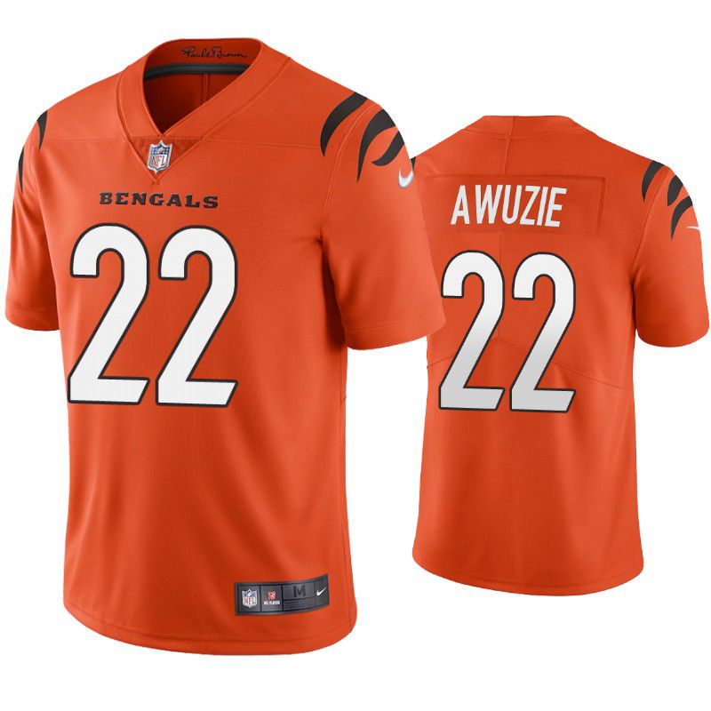 Men Cincinnati Bengals 22 Chidobe Awuzie Orange Nike Limited Player NFL Jersey